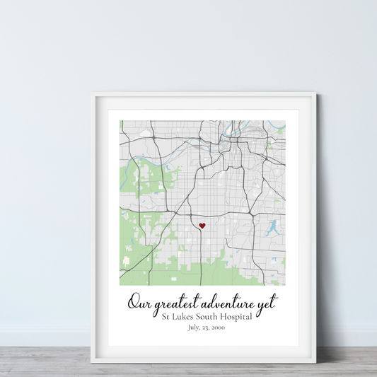 Personalized The Day You Arrived Map
