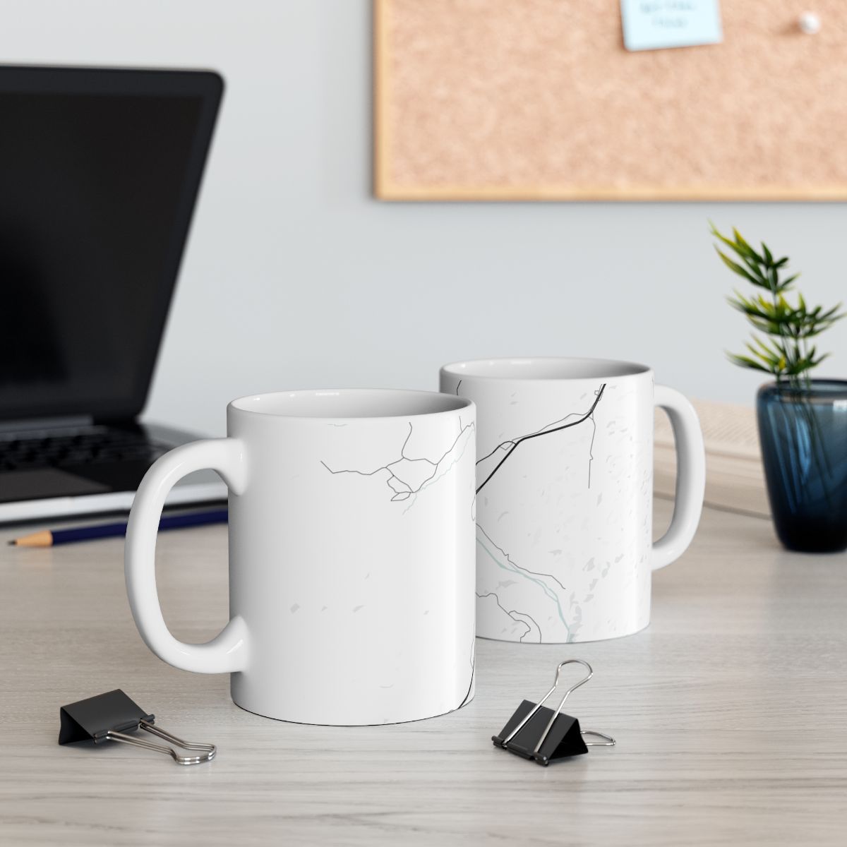 Ozark National Scenic Riverways Glacial Line Series Ceramic Map Mug