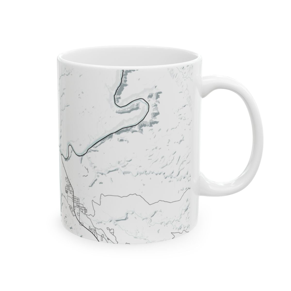 Arches National Park Glacial Line Series Ceramic Map Mug