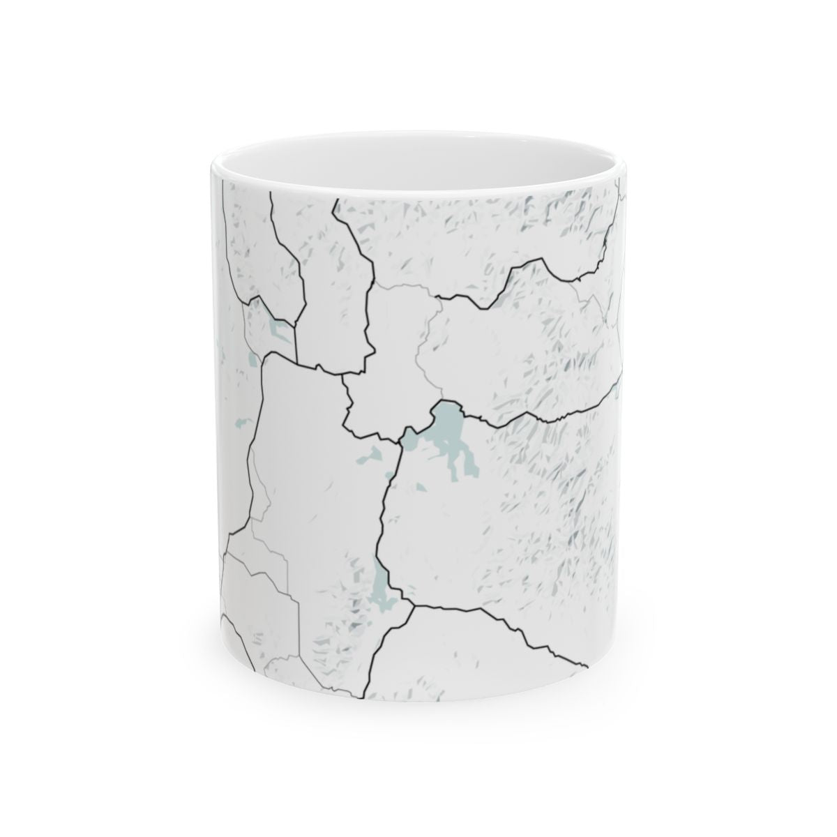 Yellowstone National Park Glacial Line Series Ceramic Map Mug