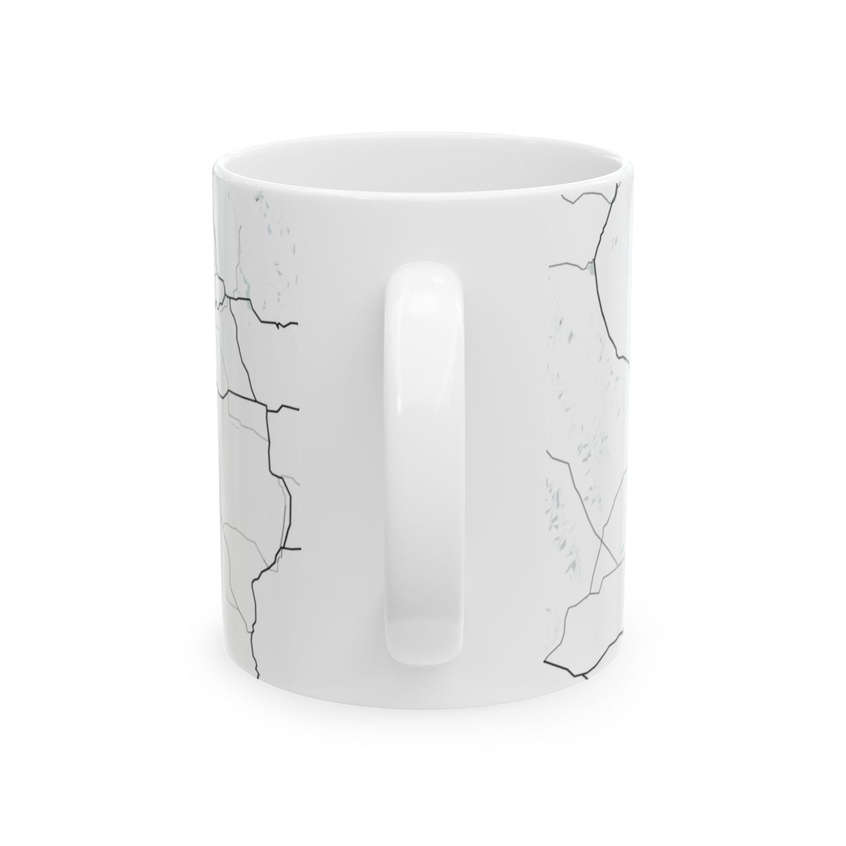 Yellowstone National Park Glacial Line Series Ceramic Map Mug