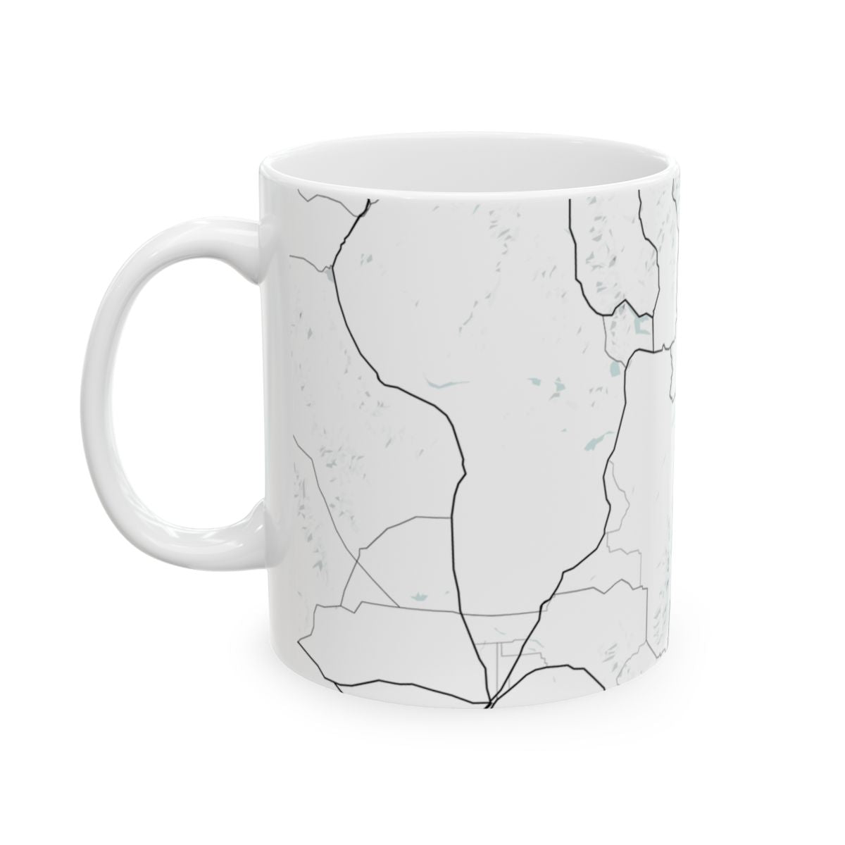 Yellowstone National Park Glacial Line Series Ceramic Map Mug