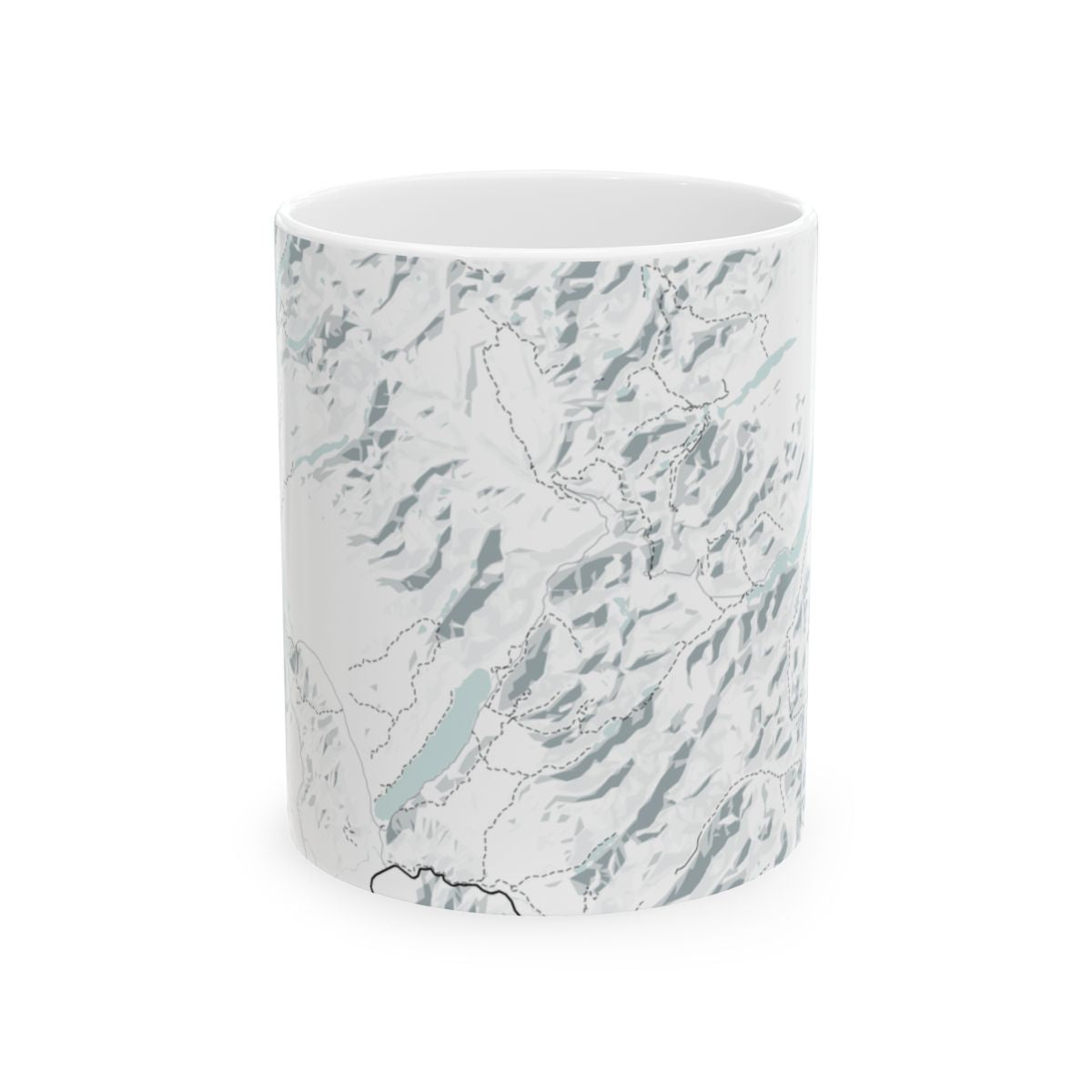 Glacier National Park Glacial Line Series Ceramic Map Mug
