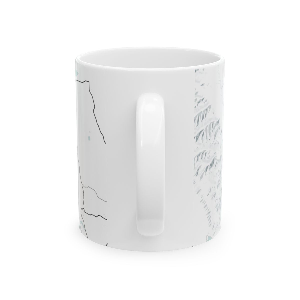 Glacier National Park Glacial Line Series Ceramic Map Mug