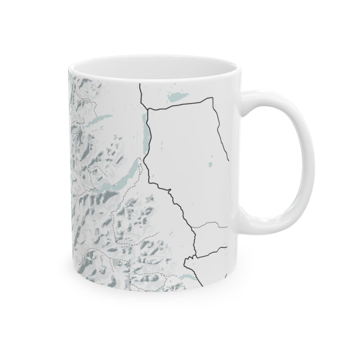 Glacier National Park Glacial Line Series Ceramic Map Mug