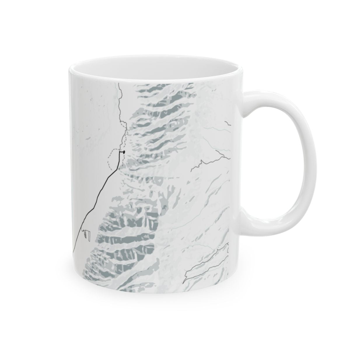 Great Sand Dunes National Park Glacial Line Series Ceramic Map Mug