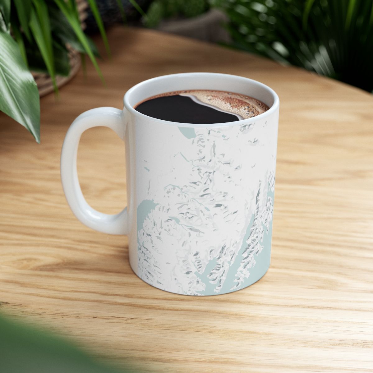 Kenai National Park Glacial Line Series Ceramic Map Mug