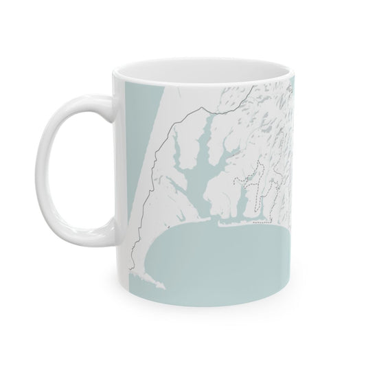 Atlas & Ink mug with a design of a custom map.