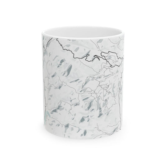Rocky Mountain National Park Glacial Line Series Ceramic Map Mug
