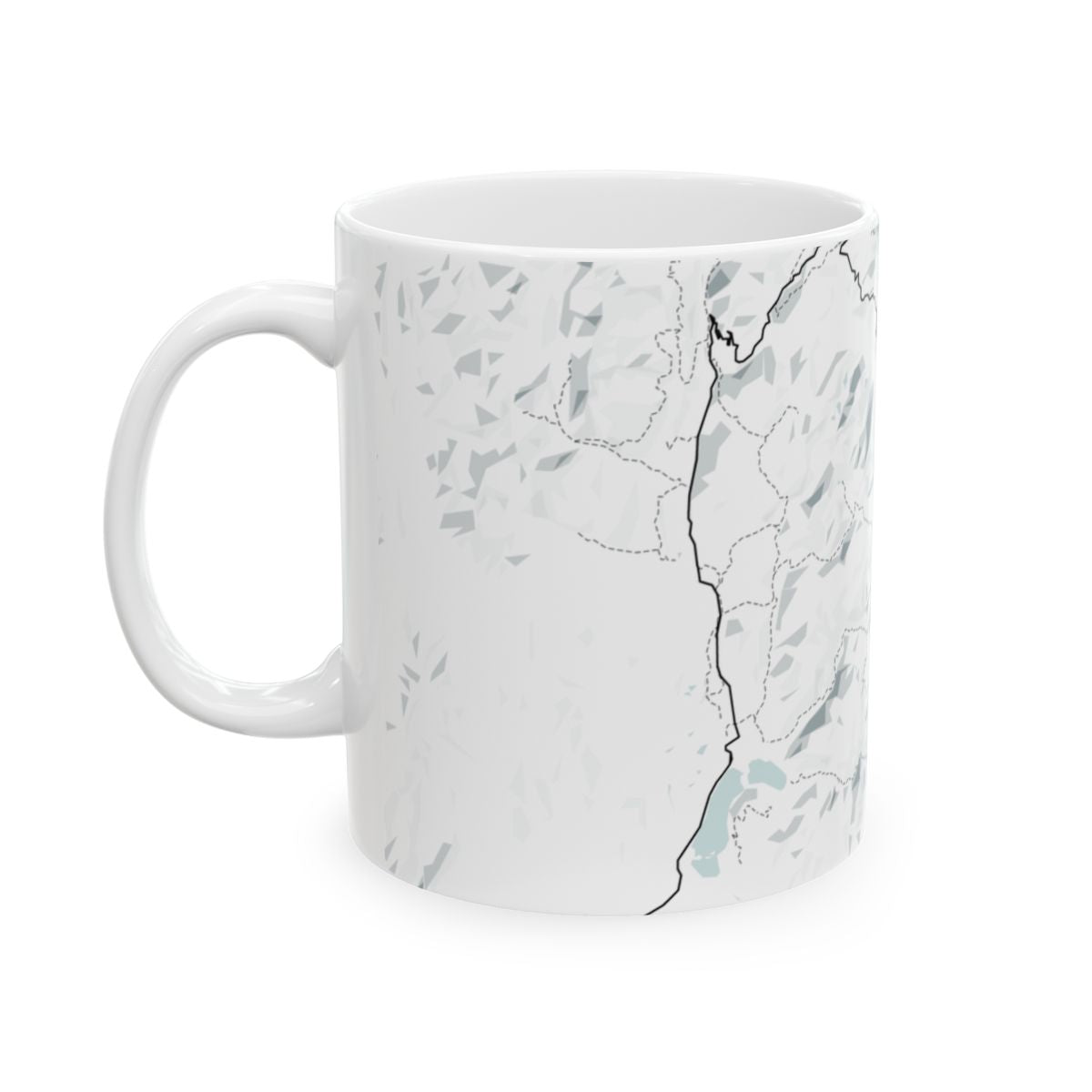 Rocky Mountain National Park Glacial Line Series Ceramic Map Mug