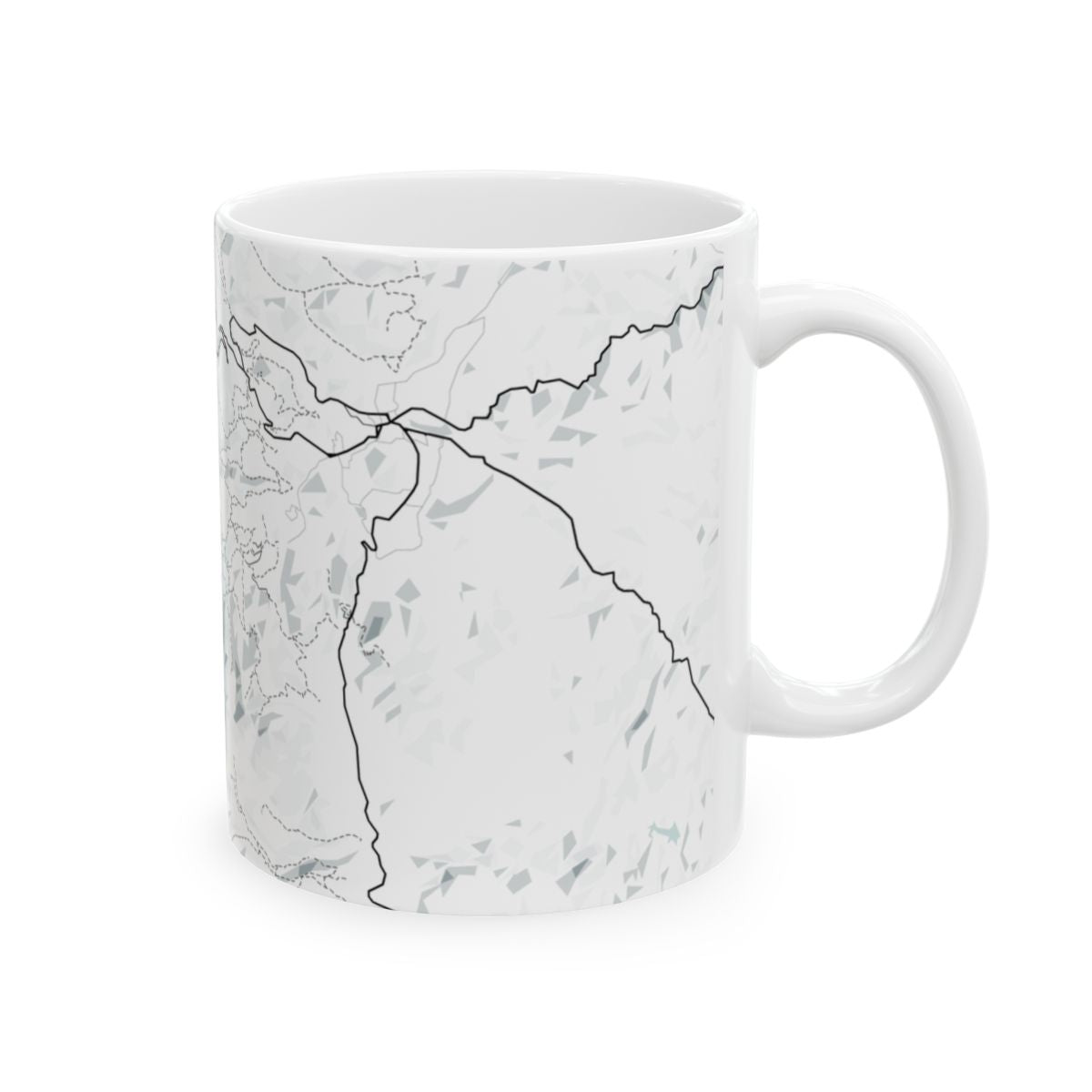 Rocky Mountain National Park Glacial Line Series Ceramic Map Mug