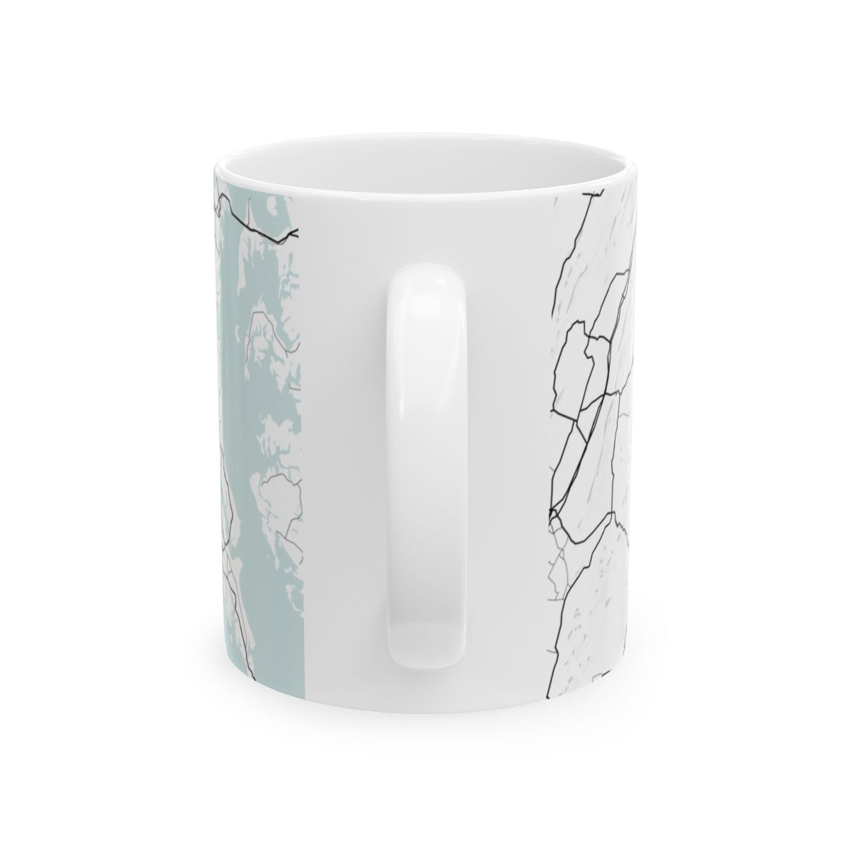 Shenandoah National Park Glacial Line Series Ceramic Map Mug