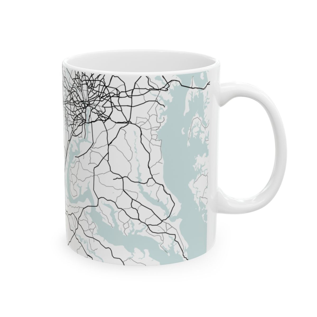 Shenandoah National Park Glacial Line Series Ceramic Map Mug