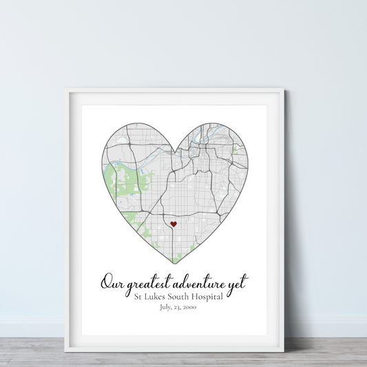 Personalized The Day You Arrived Map