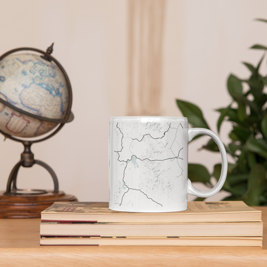 Yellowstone National Park Glacial Line Series Ceramic Map Mug