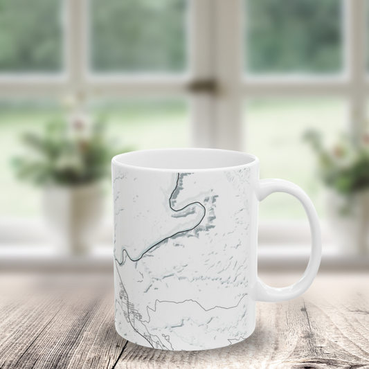 Arches National Park Glacial Line Series Ceramic Map Mug