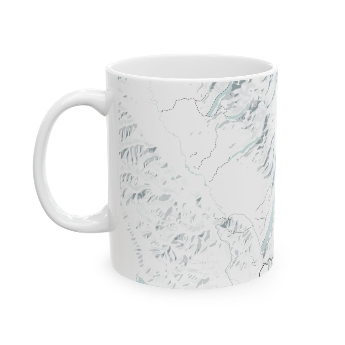 Glacier National Park Glacial Line Series Ceramic Map Mug