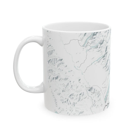 Glacier National Park Glacial Line Series Ceramic Map Mug