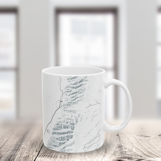 Great Sand Dunes National Park Glacial Line Series Ceramic Map Mug